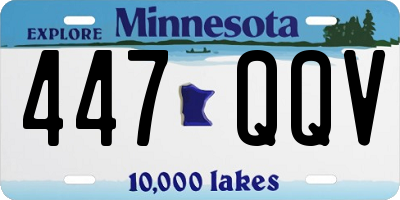 MN license plate 447QQV