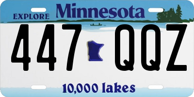 MN license plate 447QQZ