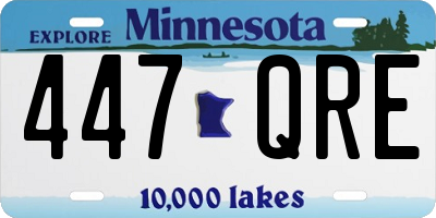 MN license plate 447QRE