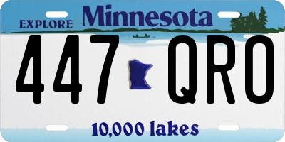 MN license plate 447QRO