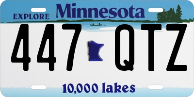 MN license plate 447QTZ