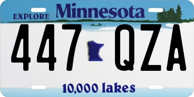 MN license plate 447QZA