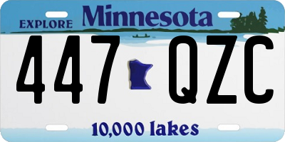 MN license plate 447QZC