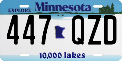 MN license plate 447QZD