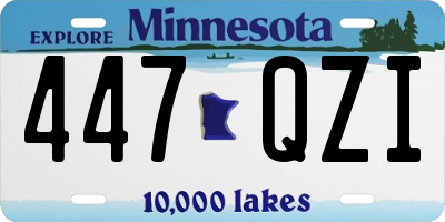 MN license plate 447QZI