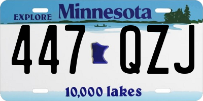 MN license plate 447QZJ