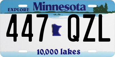 MN license plate 447QZL