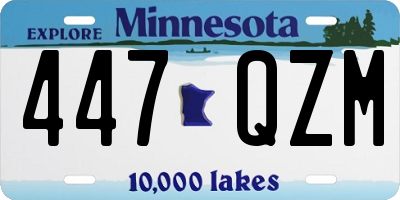 MN license plate 447QZM