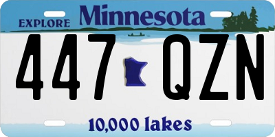 MN license plate 447QZN