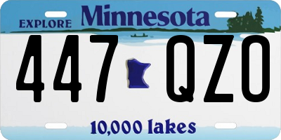 MN license plate 447QZO