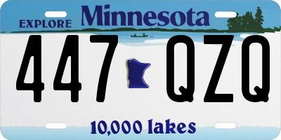 MN license plate 447QZQ