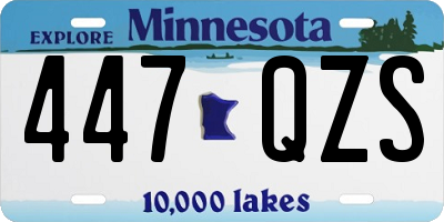 MN license plate 447QZS