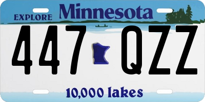 MN license plate 447QZZ