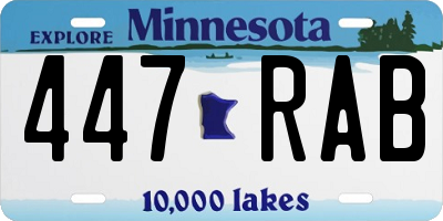 MN license plate 447RAB
