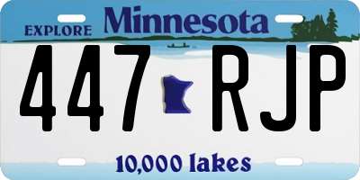 MN license plate 447RJP