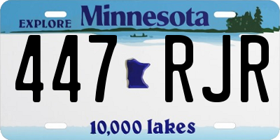 MN license plate 447RJR