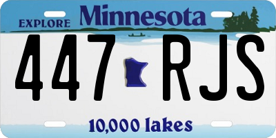 MN license plate 447RJS