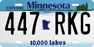 MN license plate 447RKG