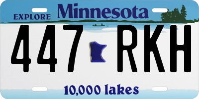 MN license plate 447RKH
