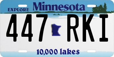 MN license plate 447RKI