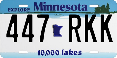 MN license plate 447RKK