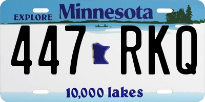 MN license plate 447RKQ
