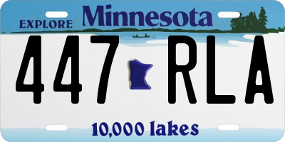 MN license plate 447RLA