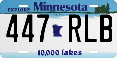 MN license plate 447RLB