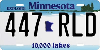 MN license plate 447RLD