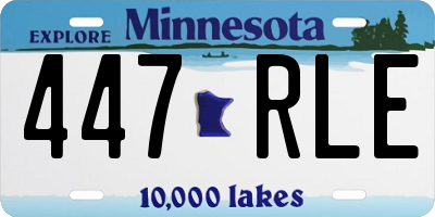 MN license plate 447RLE