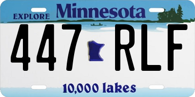 MN license plate 447RLF