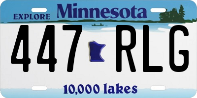 MN license plate 447RLG