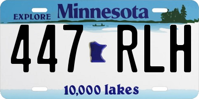 MN license plate 447RLH
