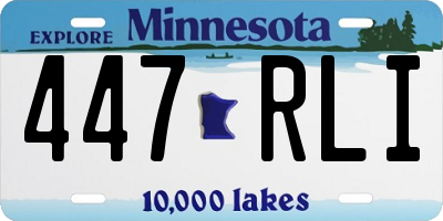MN license plate 447RLI