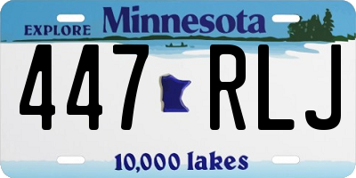 MN license plate 447RLJ