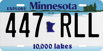 MN license plate 447RLL
