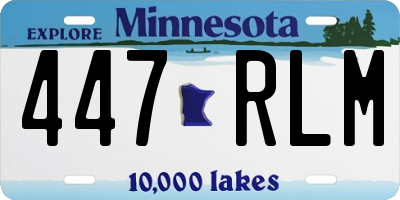 MN license plate 447RLM