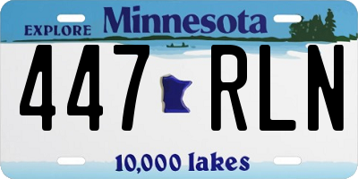 MN license plate 447RLN