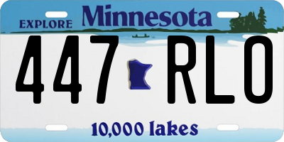 MN license plate 447RLO