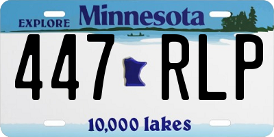 MN license plate 447RLP