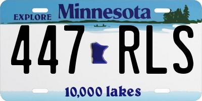 MN license plate 447RLS
