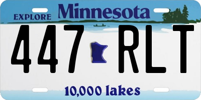 MN license plate 447RLT