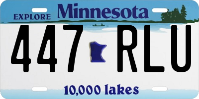 MN license plate 447RLU