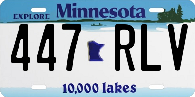 MN license plate 447RLV