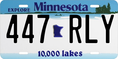 MN license plate 447RLY