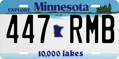 MN license plate 447RMB