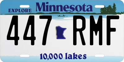 MN license plate 447RMF