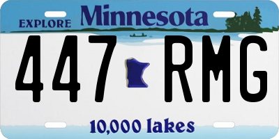 MN license plate 447RMG