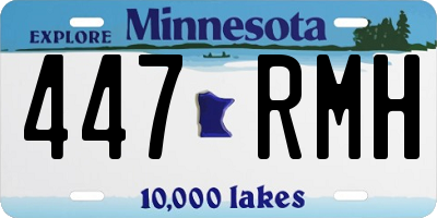 MN license plate 447RMH