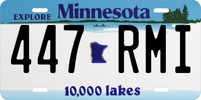 MN license plate 447RMI